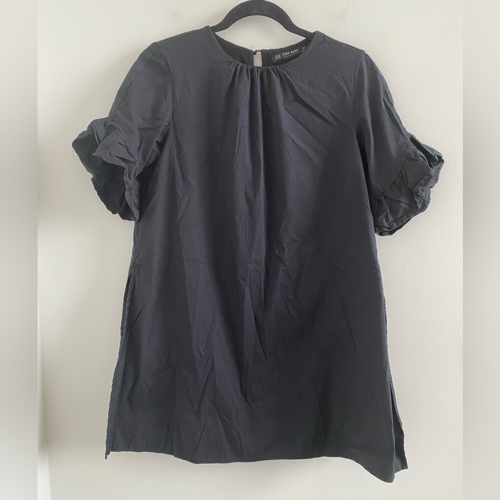 Zara Basic Collection Black Romper Dress Size XS